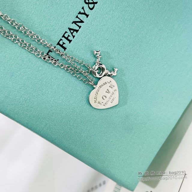 Tiffany純銀飾品 蒂芙尼女士專櫃爆款雙面雙層愛心手鏈  zgt1728